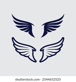 Wings logo vector icon symbol illustration design template