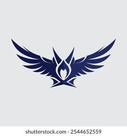 Plantilla de diseño de ilustración de símbolo de Vector de logotipo de alas