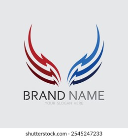 Wings logo vector icon symbol illustration design template