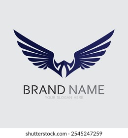 Wings logo vector icon symbol illustration design template