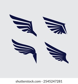 Wings logo vector icon symbol illustration design template