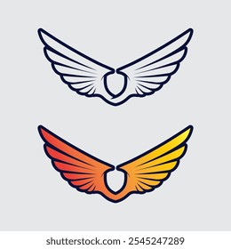 Wings logo vector icon symbol illustration design template