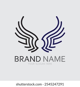 Wings logo vector icon symbol illustration design template