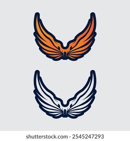 Wings logo vector icon symbol illustration design template