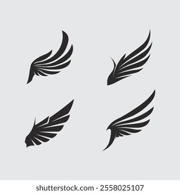 Wings logo vector icon symbol illustration design template