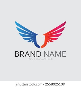 Wings logo vector icon symbol illustration design template