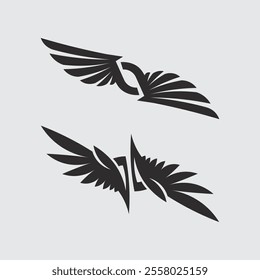 Wings logo vector icon symbol illustration design template