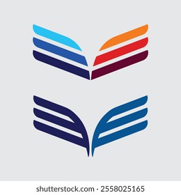 Wings logo vector icon symbol illustration design template