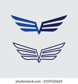 Wings logo vector icon symbol illustration design template