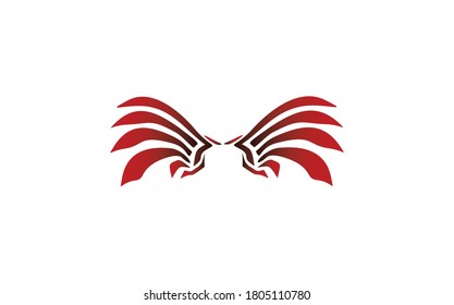 wings logo vector isolated on white, eps 10
