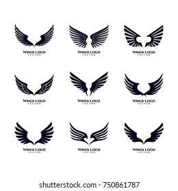 Wings Logo Vector Set