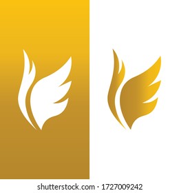 Wings logo.Design template vector logo icon wings