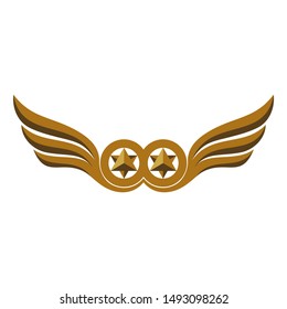 wings luxury logo vector icon
