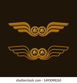 wings luxury logo vector icon