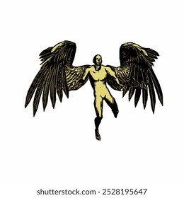 Wings man logo icon angels, logo