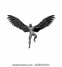 Wings man logo icon angels, logo