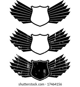 wings monochrome shields