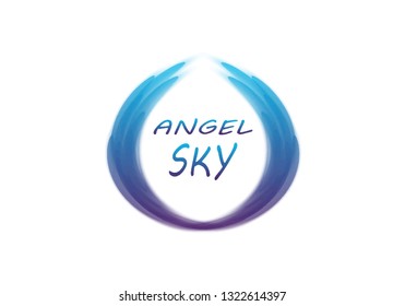 wings of a multi-colored logo vector eps8