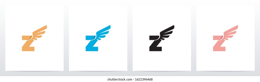 Wings On Letter Logo Design Z