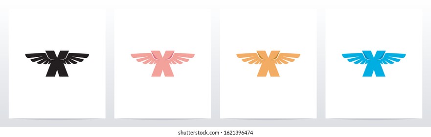 Wings On Letter Logo Design X