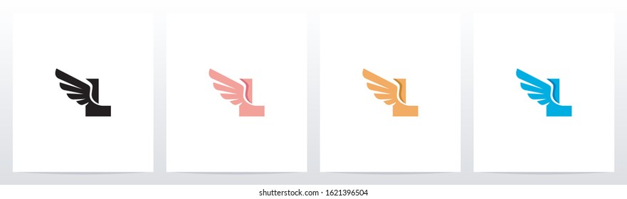 Wings On Letter Logo Design L
