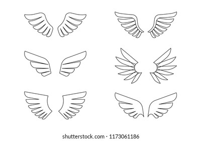 wings outline icon