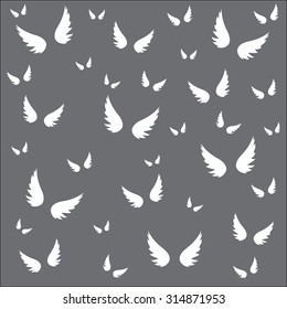 Wings pattern vector background designs