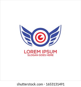Vektorillustration für Wings-Fotografie-Logo