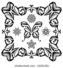 Wings plus design elements that match the style.