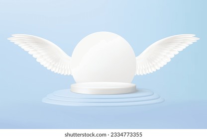 Wings podium Background template design