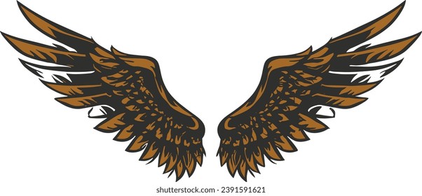 Wings of Protection Guardian Angel Vector Art