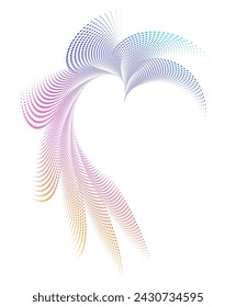 Wings rainbow logos icons or logotypes, graphic design modern style elements, glow wavy stripe love theme. Vector illustration EPS 10 angel wings or butterflies isolated style for wedding