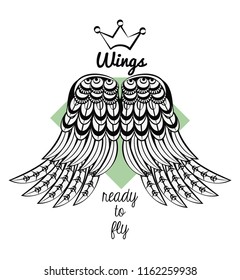 Wings ready to fly