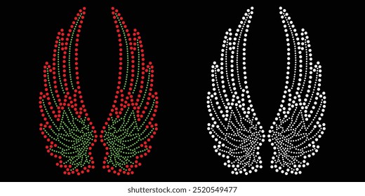 Design de strass de asas, Design de strass, Imagens Royalty-Free, Padrão de strass, design de pedra, Design de strass para camiseta