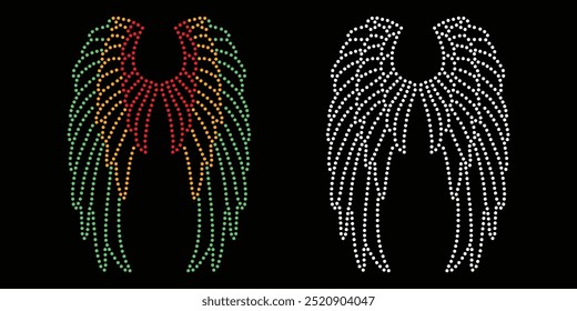 Wings Rhinestone Design, Rhinestone Design, Royalty-Free Images, Rhinestone Pattern, Pattern, Stone Design, Rhinestone design for T-shirt