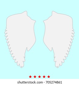 Wings set icons .