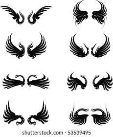 wings set pack in vector format very easy to edit