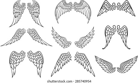 wings set for tattoo