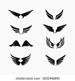 wings set  vector design illustration 