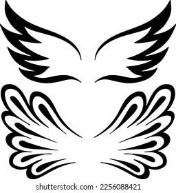 wings set vector illustration isolated