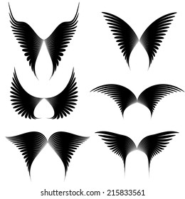 wings set,Vector illustration
