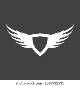 Wings Shield icon and symbol template
