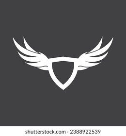Wings Shield icon and symbol template