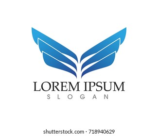 wings sign abstract bird in flight logo and symbols
