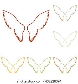 Wings sign illustration
