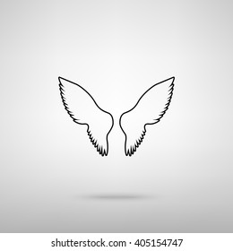 Wings sign. Vector illustration