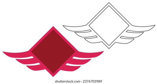 Iconos de silueta de alas ajustados. Concepto vectorial para el diseño de logotipo o emblema. conjunto de iconos. Juego de iconos de las alas negras. Insignias de Wings. Juego de iconos de alas