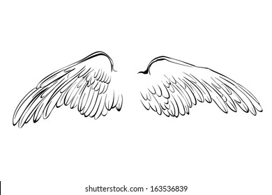 Wings Vector Logo Design Inspirations Stock Vector (Royalty Free ...