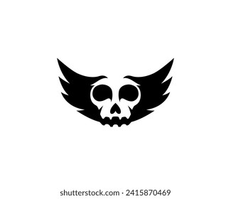 wings skull logo,Modern and simplistic