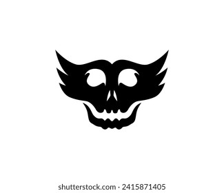 wings skull logo,Modern and simplistic